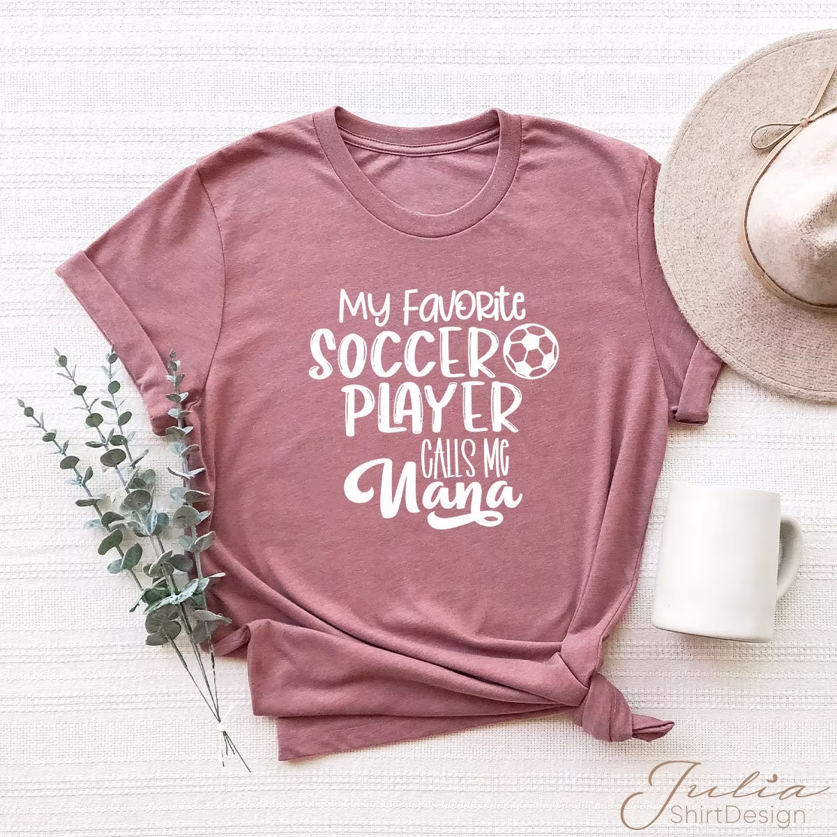 Soccer Player Nana T-Shirts, Cute T Shirt, Nonnina Tee, Grandma Shirts, Granny Gigi T-Shirt, Gift For Grandmother