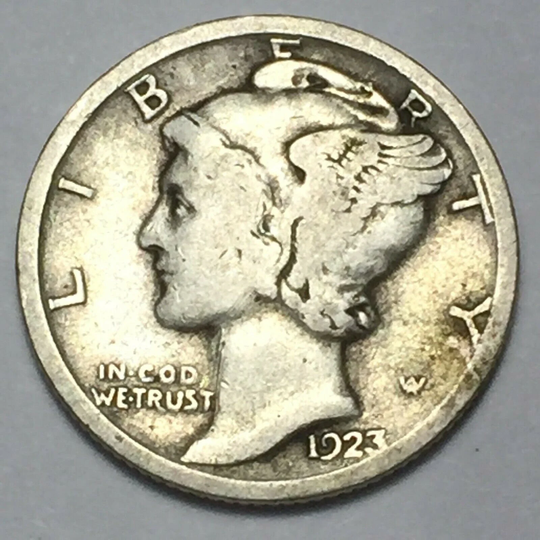1923 Mercury Dime Fine Condition