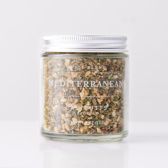 Mediterranean - Handcrafted Spice Blend 1.8 Ounces in Glass Jar, Preservative & Gluten-Free