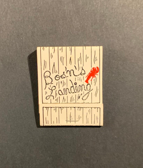 Vintage Matchbook, Bosns Landing, Seafood, Restaurant, York, Maine, with 20 Match Sticks, Free Ship in Usa