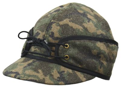 Crown Cap Camo Wool Blend Railroad Cap - Camo - 7-5/8