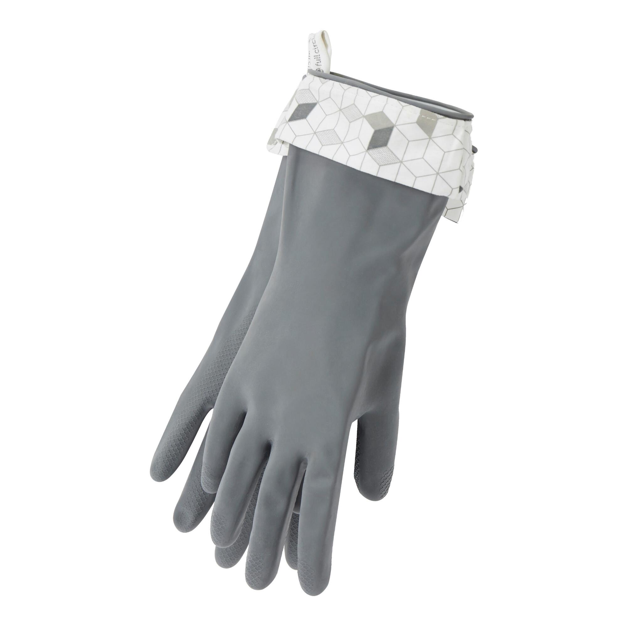 Full Circle Gray Splash Patrol Natural Latex Cleaning Gloves - Rubber by World Market