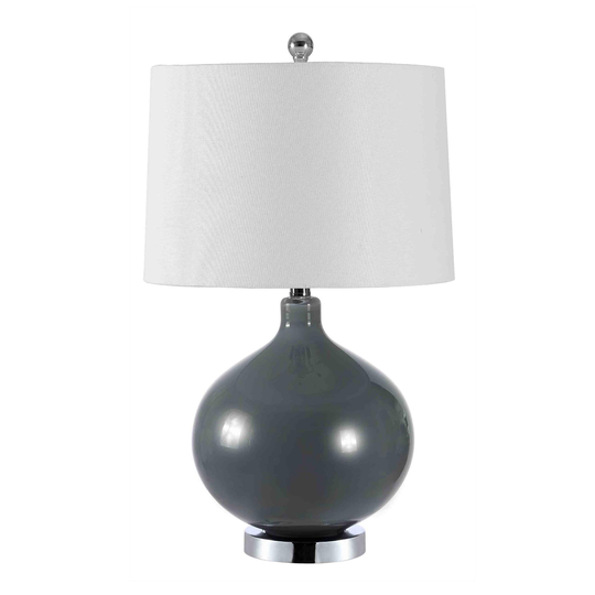 Gray Glass Masera Table Lamp with USB Set of 2 by World Market