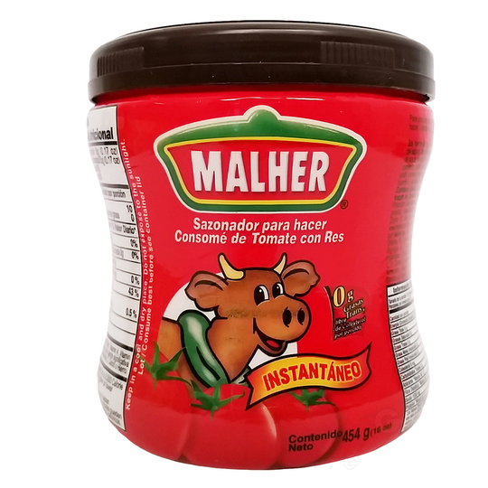 Malher Tomato Beef Bouillon 16 oz - Consome De Tomate y Res - Pack of 1