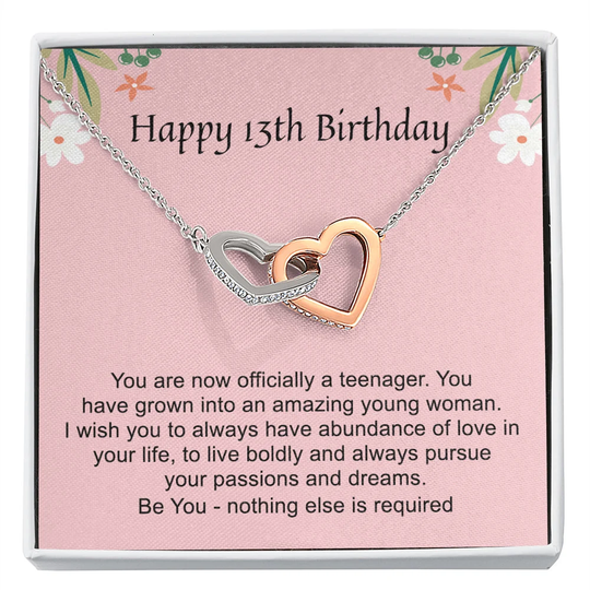 13Th Birthday Girl Gifts, Necklace, Official Teenager, Thirteenth Gift For Daughter, 13 Year Old