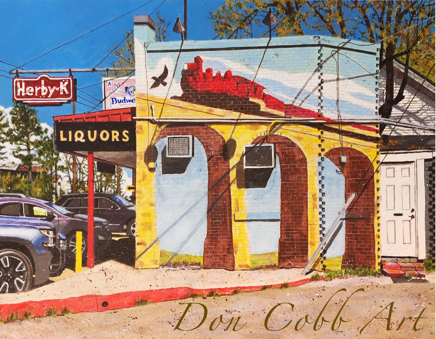 Herby-K's, Shreveport, Shrimp Buster, Seafood, Restaurant, Cafe, Diner, Bar & Grill, Art Prints, Signed Numbered