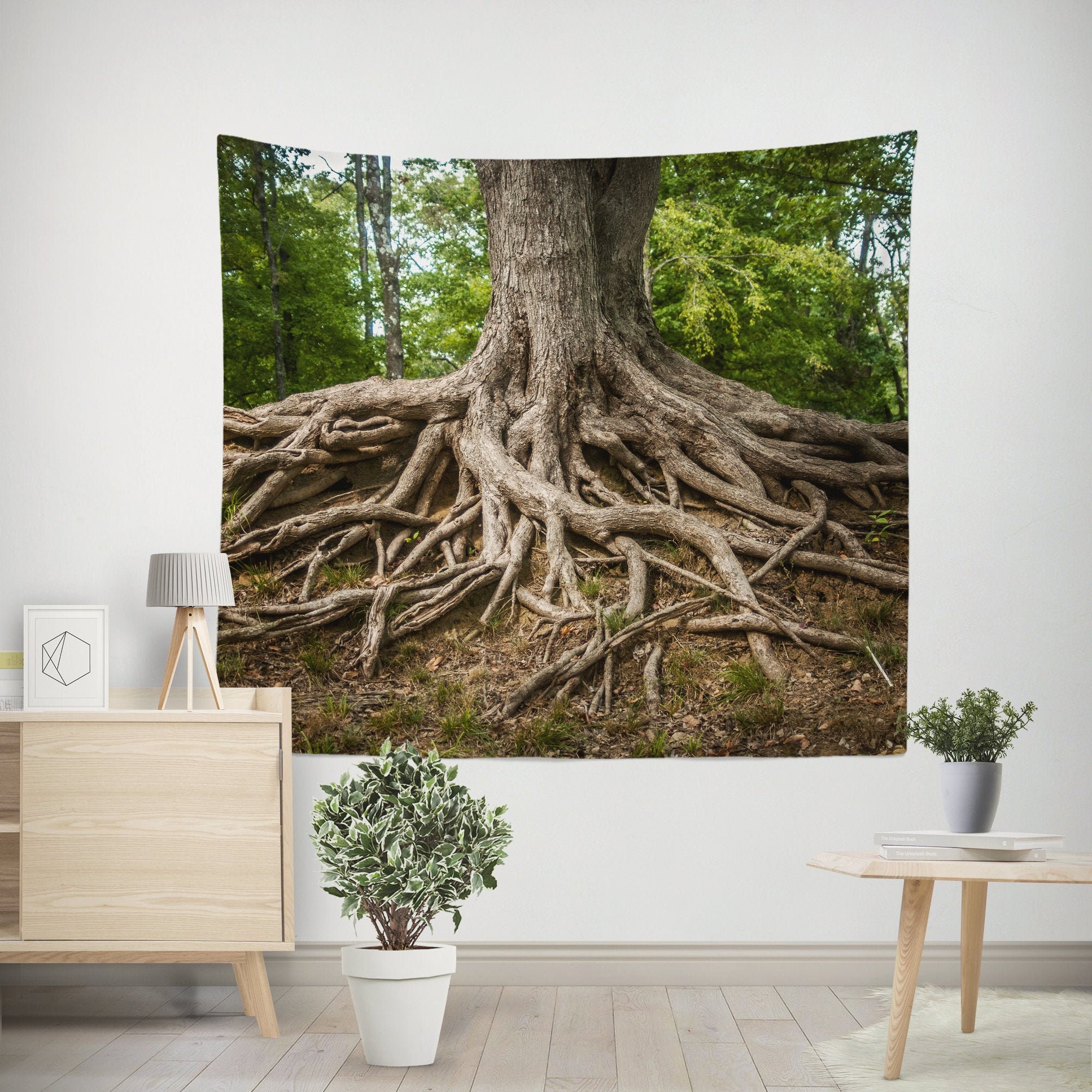 Tree Of Life Tapestry, Zen Wall Hanging, Hippie Decor, Forest Woodland Themed Home