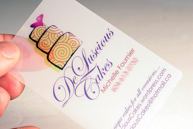 200 Business Cards - Frosted Opaque Semi-Transparent Plastic Stock Color Custom Printed See Through Calling Cards Recyclable Tags White Usa