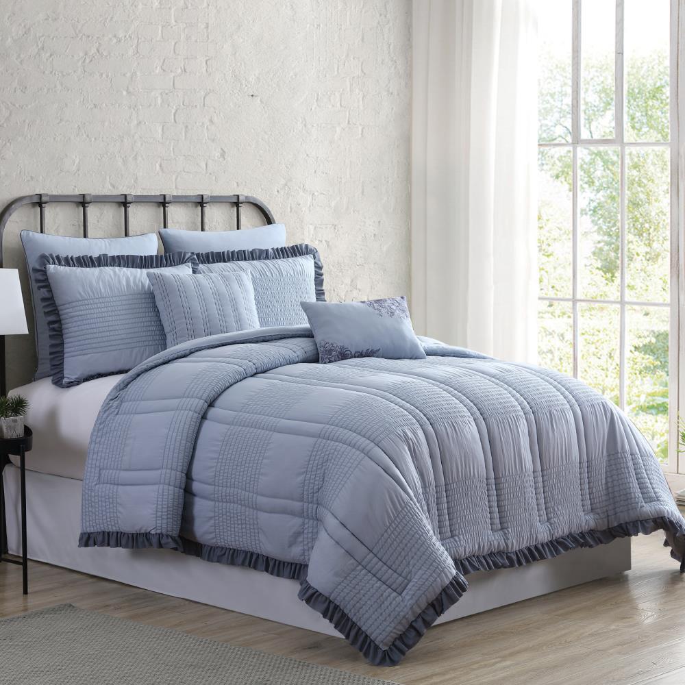 Amrapur Overseas Seersucker comforter set Multi Multi Reversible King Comforter (Blend with Polyester Fill) | 3MLTICSE-CSW-KG