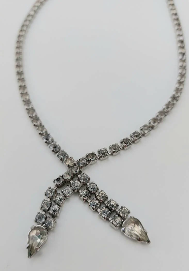 Vintage 1950 Crystal Necklace Evening Glamor Viva