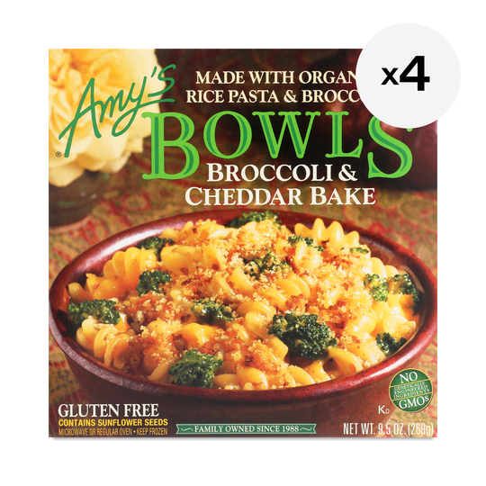 Amy's Broccoli & Cheddar Bake Bowl, 4 Pack 4 x 9.5 oz boxes