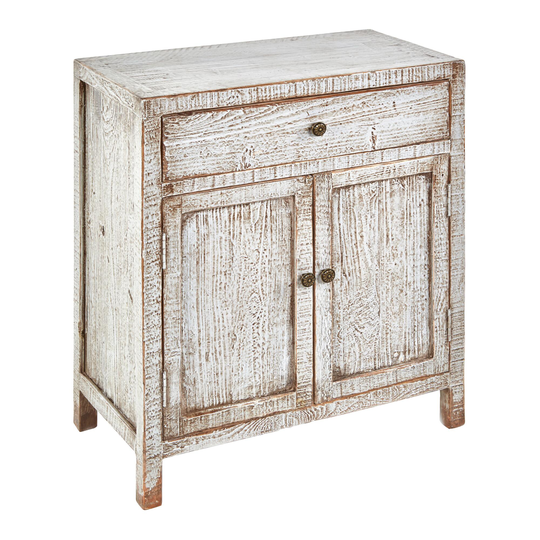 Distressed Reclaimed Pine Jasper Storage Cabinet: Gray by World Market