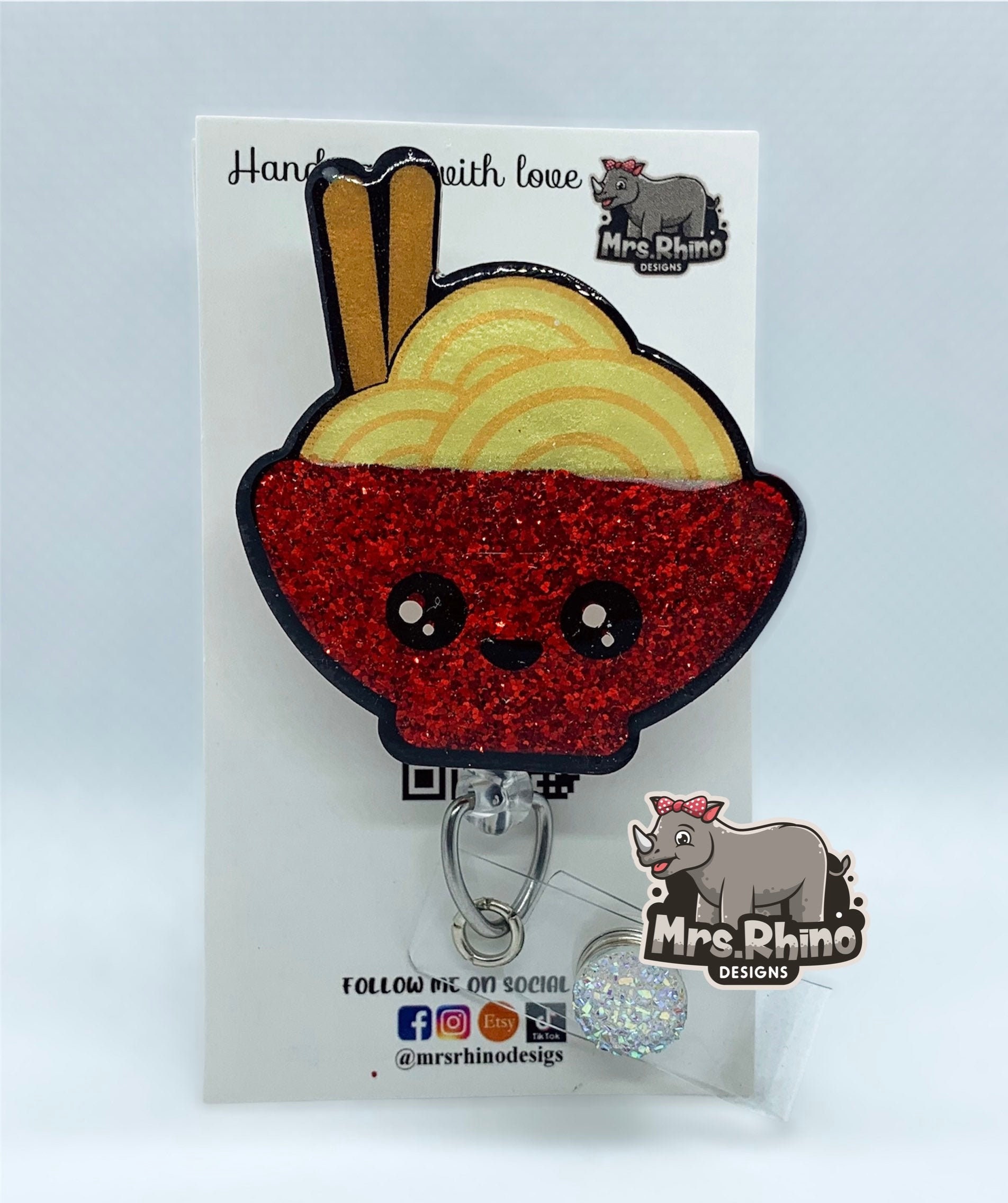 Ramen Badge Reel - Noodles Funny