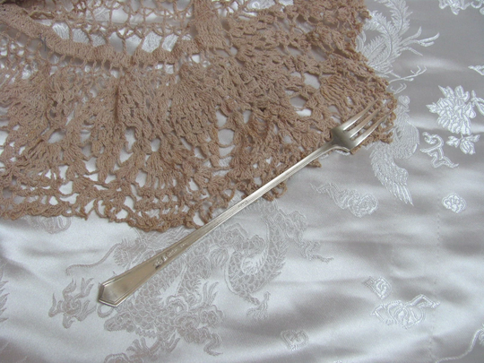 Latouraine 1920 Olive Fork - Rare 7.75" 19cm Silver Plate Pickle No Mono Rogers