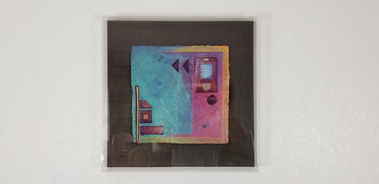 1980's Mixed Media Abstract Collage Painting