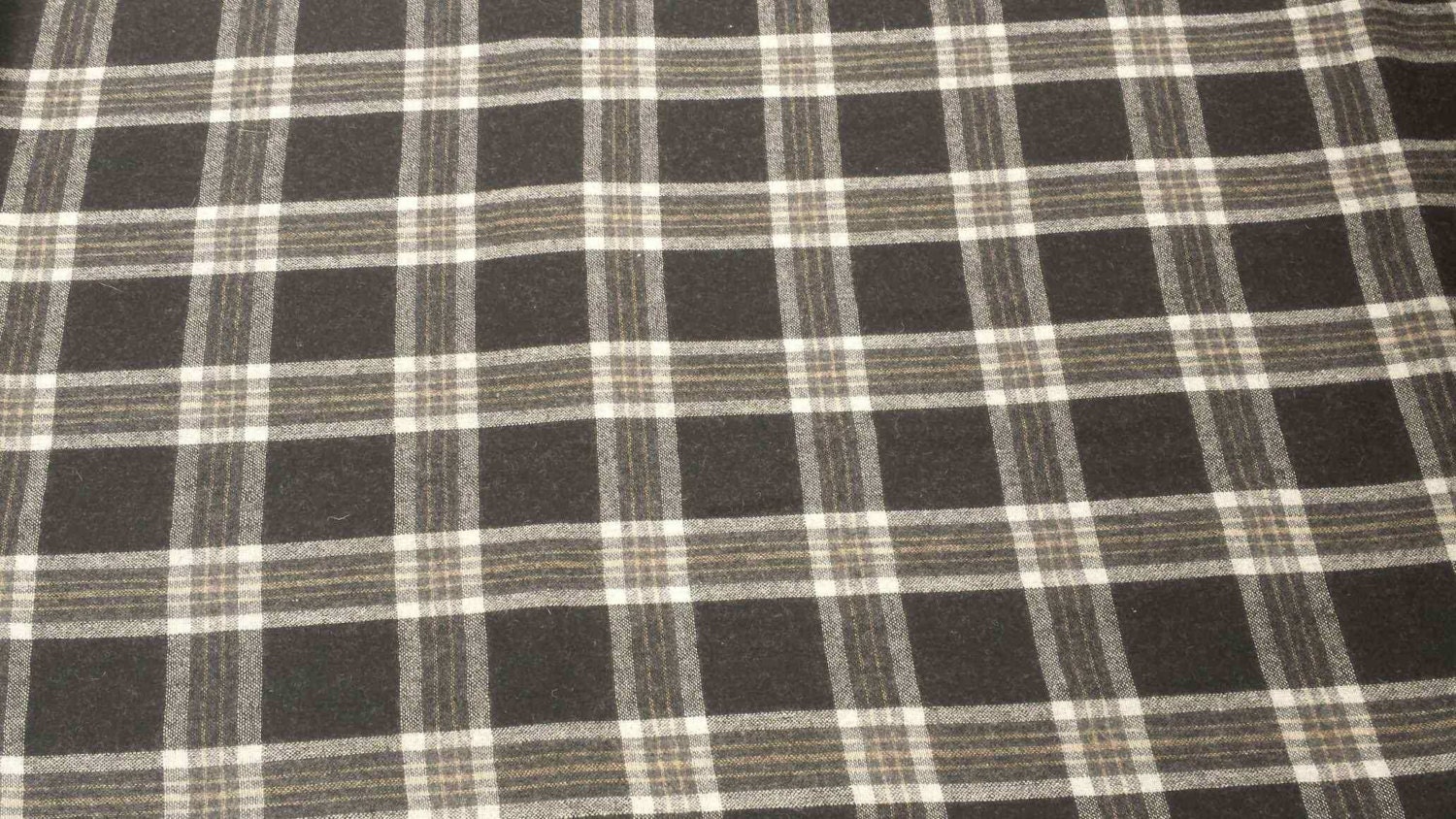 Wool/Poly Blend Plaid Fabric - By The Yard 60 Wide
