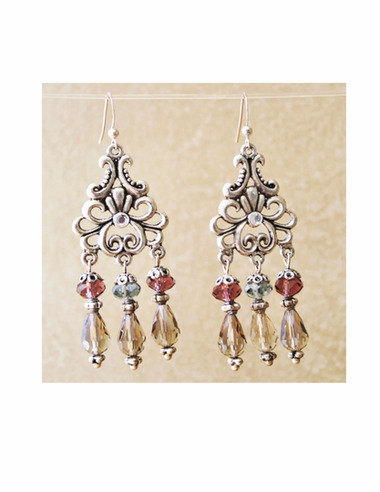 Chandelier Earrings, Dangle Wedding Bridal Party Crystal Earrings