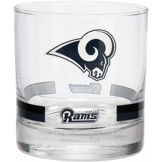 Los Angeles Rams Banded Rocks Glass, Multicolor