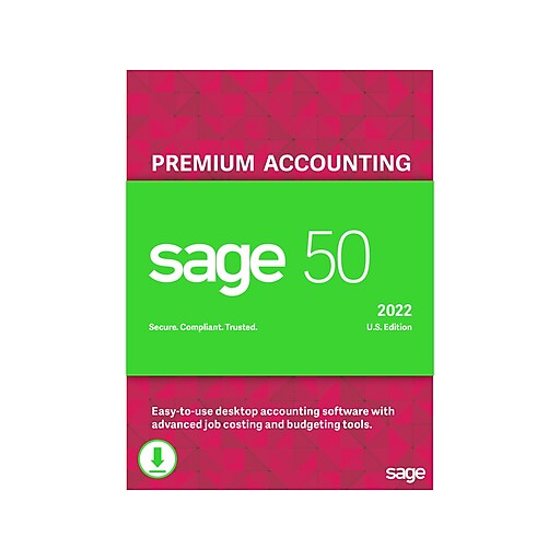 Sage 50 Premium Accounting for 2 Users, Windows, Download (PPA22022ESDCSRT)