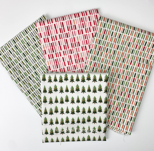 Holly Holidays By Christopher Thompson For Riley Blake, Geometric Print, Christmas Fabric Blender