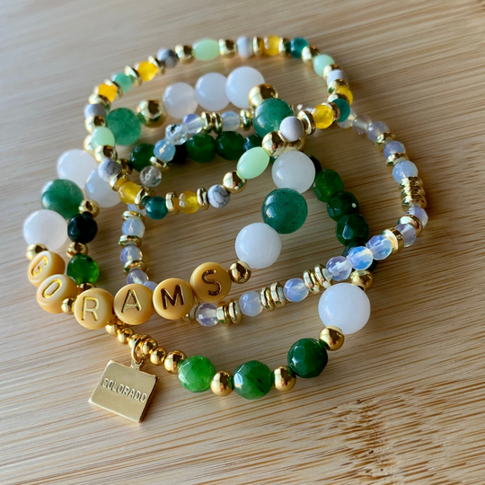 Colorado Bracelet Set | Jewelry Stack Yellow, Green & Gold |Colorado Gifts