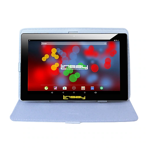 LINSAY F10 Series 10.1" Tablet, WiFi, 2GB RAM, 32GB , Android 11, Black w/White Case (F10XIPSBCWHITE)
