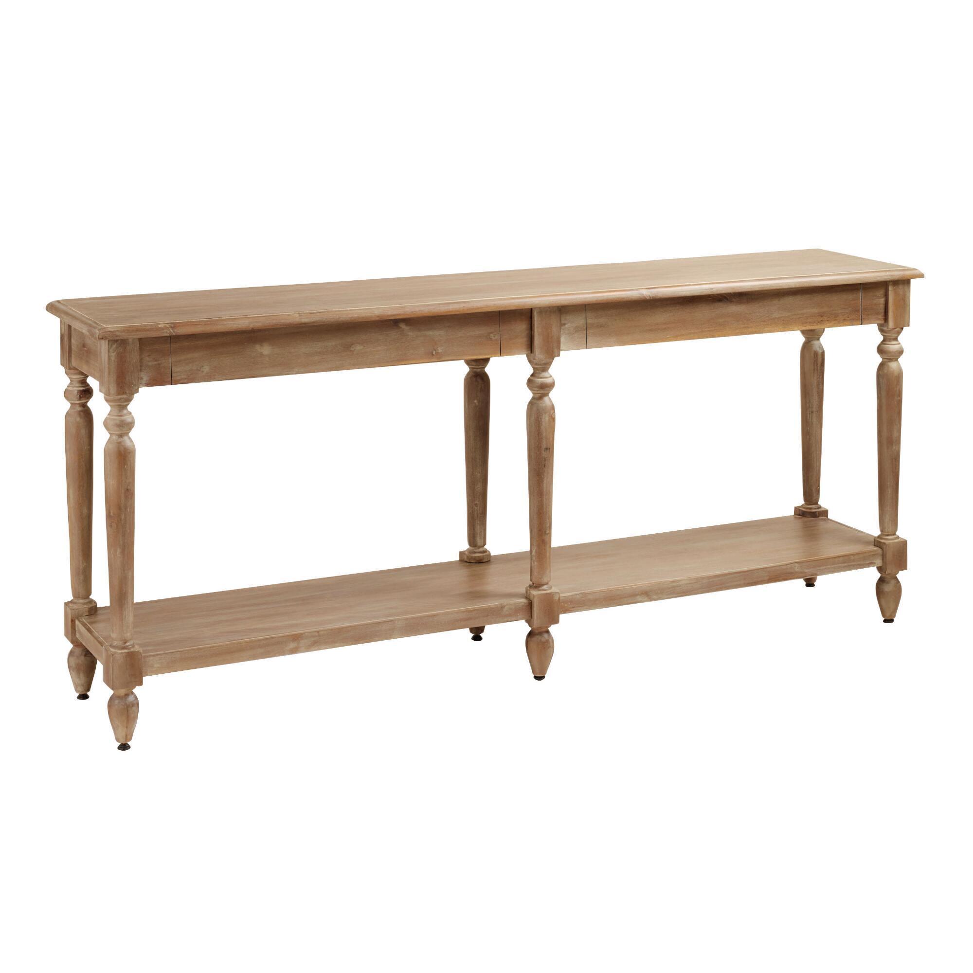 Wood Everett Foyer Table: Natural by World Market