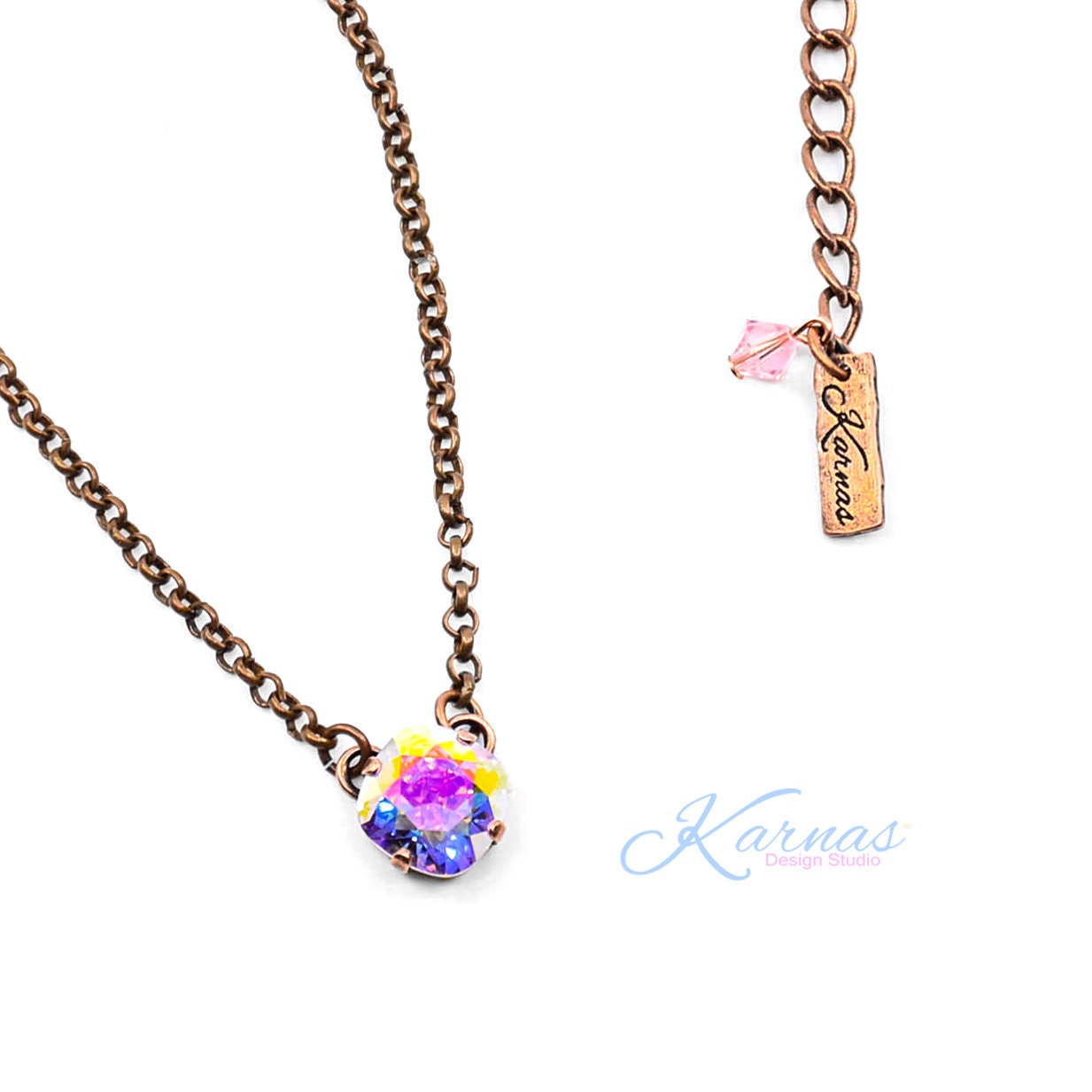 Advendt Holiday 2020 12mm Cushion Cut Pendant Necklace Made With Crystal Pick Your Finish Karnas Design Studio Free Shipping