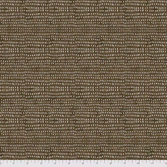 Cappuccino Brown Seeds Fabric, Blender Freespirit Fabrics, Cori Dantini, 100% Quilting Cotton Fabric