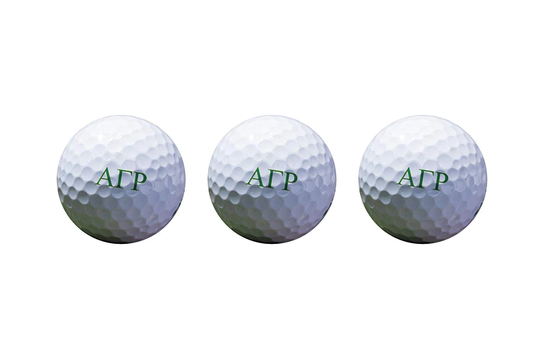 Alpha Gamma Rho Color Printed Unique Golf Balls | Set Of 3 Licensed Product Agr