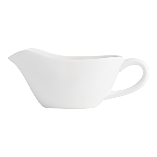 White Glazed Sauce Boat - Earthenware by World Market