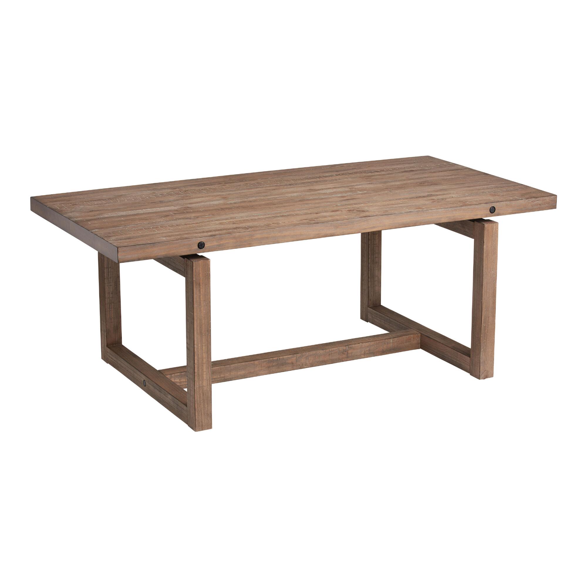 Light Brown Rustic Ainsley Dining Table: Brown/Wood - Metal by World Market