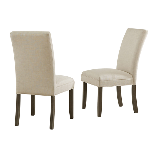 Alaterre Furniture Set of 2 Gwyn Casual Polyester/Polyester Blend Upholstered Dining Side Chair (Wood Frame) in Off-White | ANGP01FDC