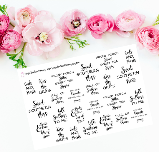 Sassy Southern Sayings Stickers