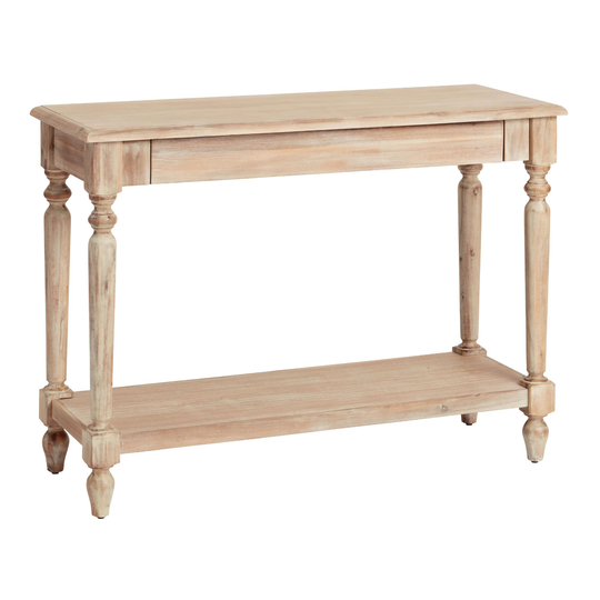 Weathered Natural Wood Everett Foyer Table by World Market