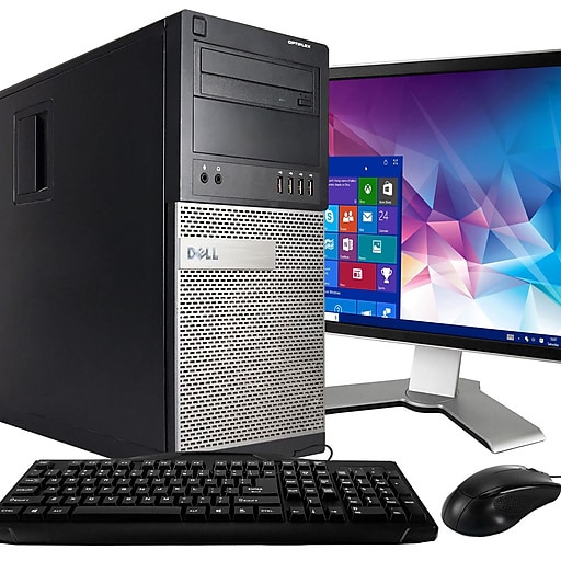 Dell OptiPlex 990 Refurbished Tower Computer, Intel Core i7, 8GB RAM, 512GB SSD, Includes 22" LCD, Keyboard, Mouse & WiFi