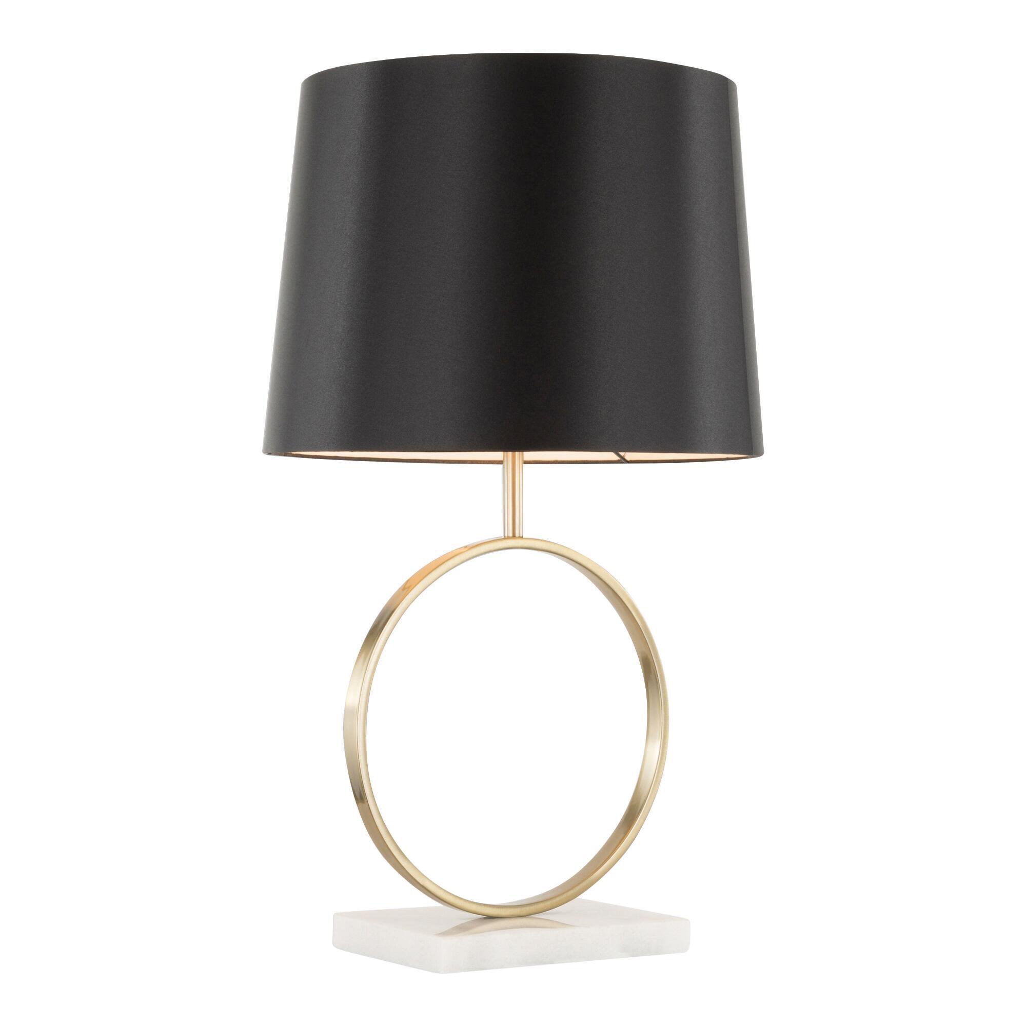 Marble and Gold Circle Kane Table Lamp: Black/Gold by World Market