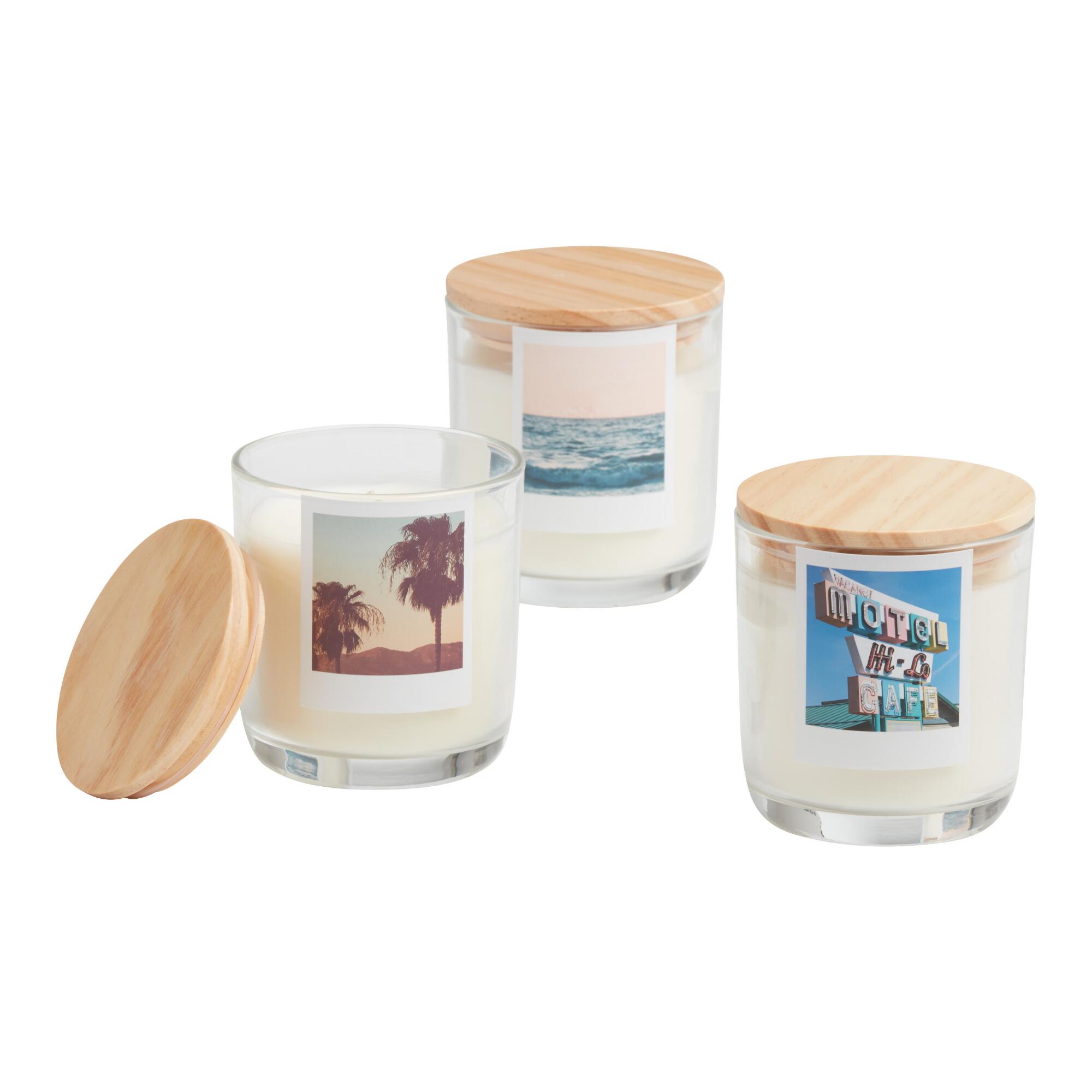 Clear Glass Photo Filled Jar Candle: White - Scented Wax by World Market
