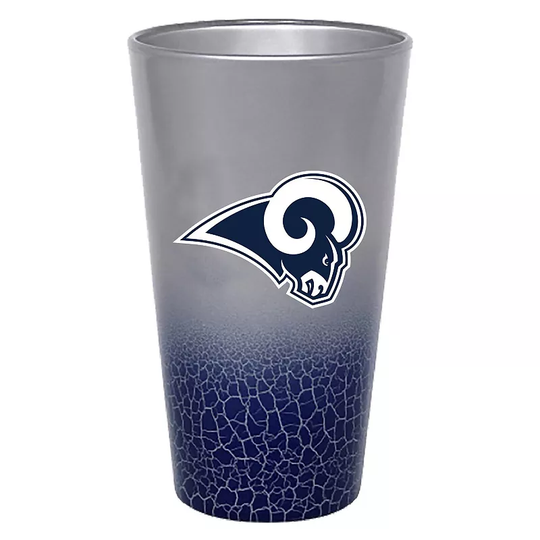 Los Angeles Rams 16oz. Crackle Pint Glass, Multicolor