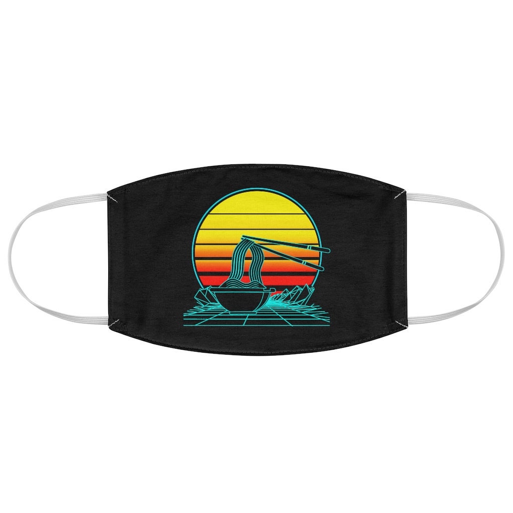Vintage Noodle Japanese Ramen Vaporwave Face Mask