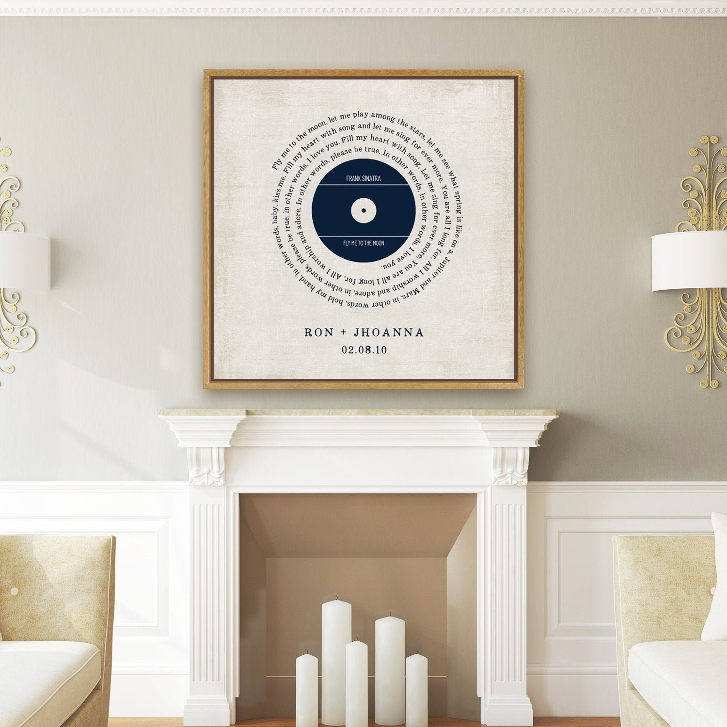 Custom First Dance Song Lyrics On Wall Art, His & Hers Canvas With Wedding Photo Personalized Print Over Bed Signs, Gifts For Music Lovers