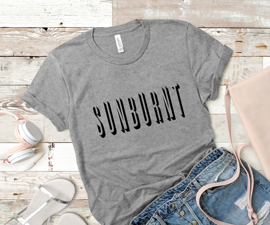 Oversized Sunburnt Shirt, Comfort Color T-Shirt, Trendy Vacation Family Trip Tshirt, Girls Tee, Sunbathing Shirt