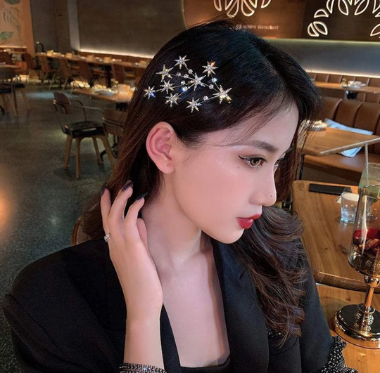 Starburst Hair Clip, Star Gold Sparkle Cute Accessories