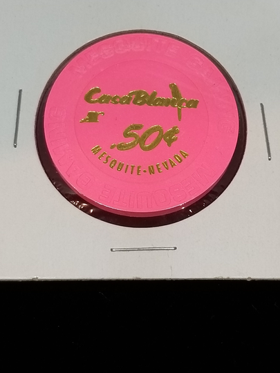 Awesome Casa Blanca Uncirculated Chip Neon Pink Poker Blackjack Tablegames Gambler Vintage Resort Casino Spa Mesquite Nevada Mancave Gift