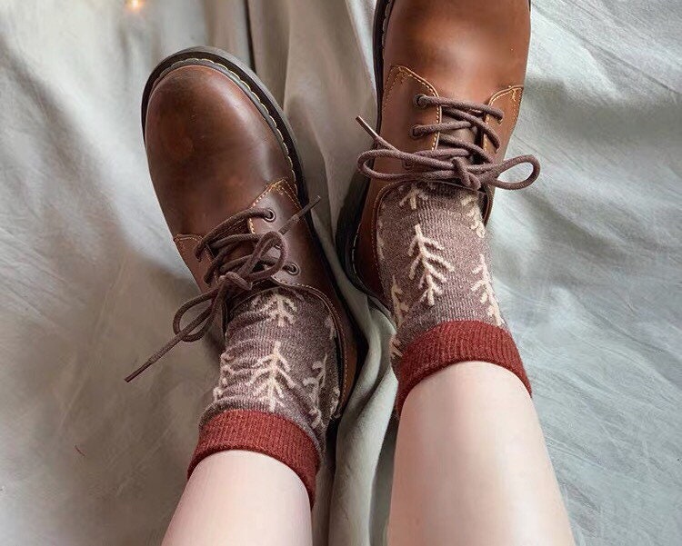 Wool Blend Crew Socks, Women Tube Soft Warm Socks For Short Boots