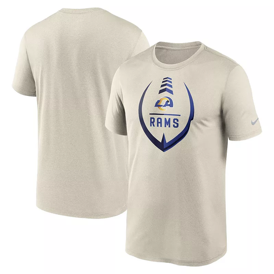 Men's Nike Bone Los Angeles Rams Icon Legend Performance T-Shirt, Size: Medium, Beige Over
