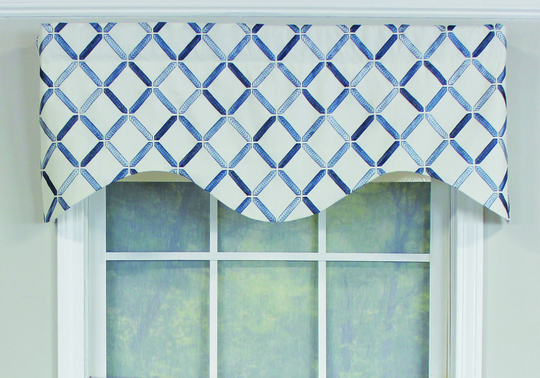Granville Shaped Embroidered Cornice Valance