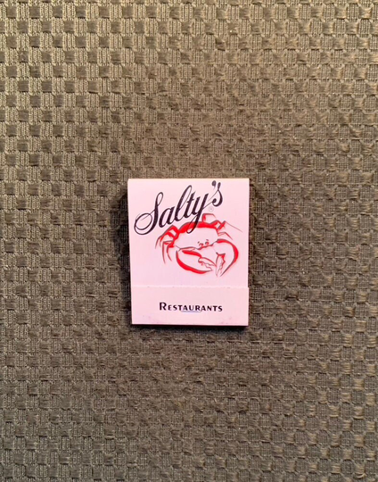 Vintage Matchbook, Saltys, Restaurant, Seafood, Seattle, Spokane, Washington, with 20 Match Sticks, Free Ship in Usa