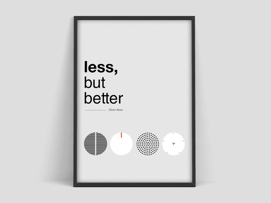Dieter Rams Poster, Less But Better, Design Quotes, Print, Braun Print, Art