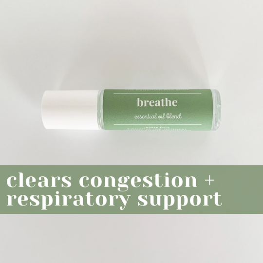 Breathe Essential Oil Blend Roller Bottle/Aromatherapy For Respiratory Support